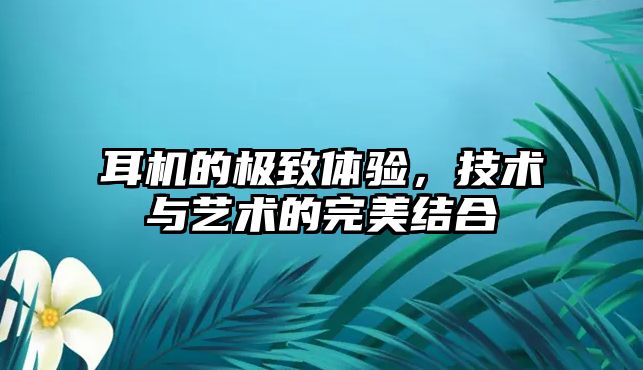耳機(jī)的極致體驗(yàn)，技術(shù)與藝術(shù)的完美結(jié)合
