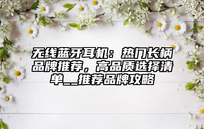 無線藍(lán)牙耳機(jī)：熱門長(zhǎng)柄品牌推薦，高品質(zhì)選擇清單__推薦品牌攻略