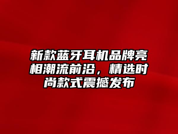 新款藍(lán)牙耳機(jī)品牌亮相潮流前沿，精選時尚款式震撼發(fā)布