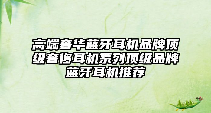 高端奢華藍(lán)牙耳機(jī)品牌頂級(jí)奢侈耳機(jī)系列頂級(jí)品牌藍(lán)牙耳機(jī)推薦