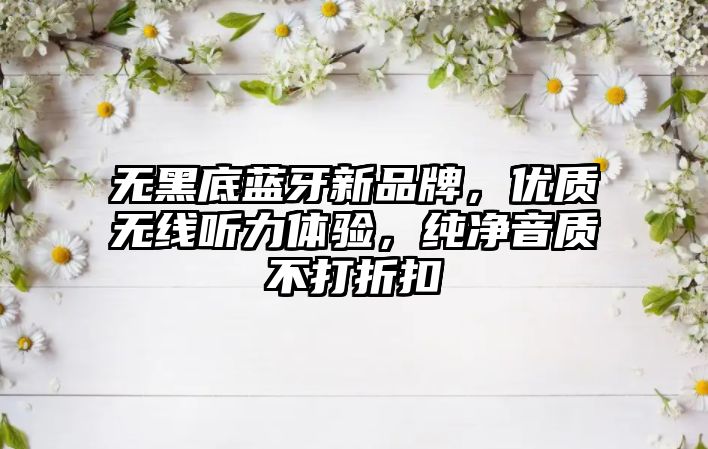 無黑底藍(lán)牙新品牌，優(yōu)質(zhì)無線聽力體驗(yàn)，純凈音質(zhì)不打折扣