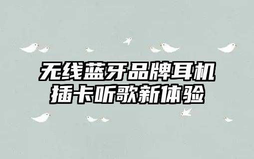 無線藍牙品牌耳機插卡聽歌新體驗