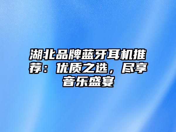 湖北品牌藍牙耳機推薦：優(yōu)質(zhì)之選，盡享音樂盛宴