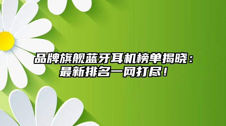 品牌旗艦藍(lán)牙耳機(jī)榜單揭曉：最新排名一網(wǎng)打盡！