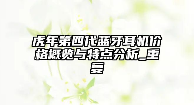虎年第四代藍(lán)牙耳機(jī)價(jià)格概覽與特點(diǎn)分析_重復(fù)