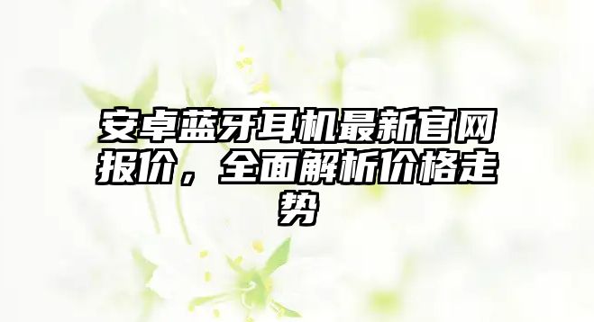 安卓藍(lán)牙耳機(jī)最新官網(wǎng)報(bào)價(jià)，全面解析價(jià)格走勢