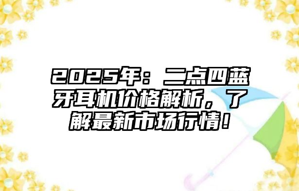 2025年：二點(diǎn)四藍(lán)牙耳機(jī)價(jià)格解析，了解最新市場(chǎng)行情！